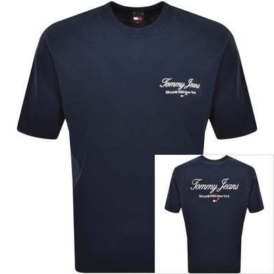 Tommy Jeans Oversized Logo T Shirt Navy
