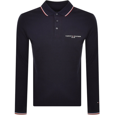 Tommy Hilfiger Long Sleeve Polo T Shirt Navy