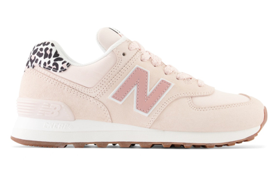 Pre-owned New Balance 574 Pink Leopard Print (women's) In Grey/pink/pantera
