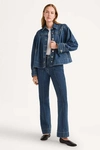 MERLETTE EASTON DENIM JACKET IN MID-BLUE WASH