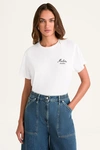 Merlette Logo T-shirt In White Black Emb In White Black Emb
