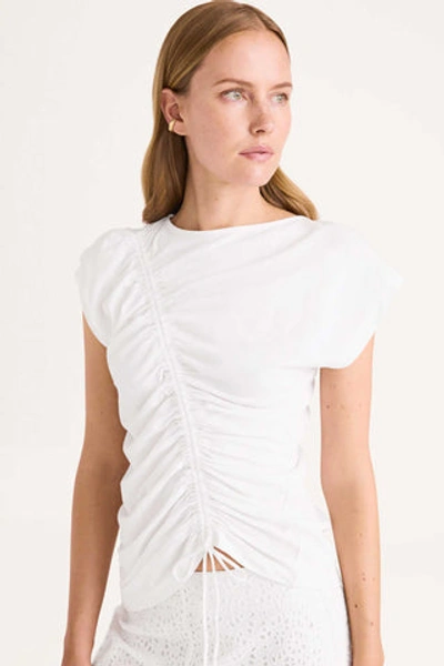 Merlette Sol Eyelet Top in White