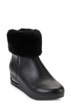 Dkny Abri Womens Faux Leather Faux Fur Lined Booties In Black