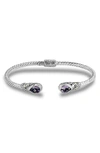 Samuel B. Sterling Silver & Amethyst Twist Cable Bracelet In Purple