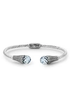 Samuel B. Sterling Silver & Blue Quartz Twist Cable Bracelet In Blue