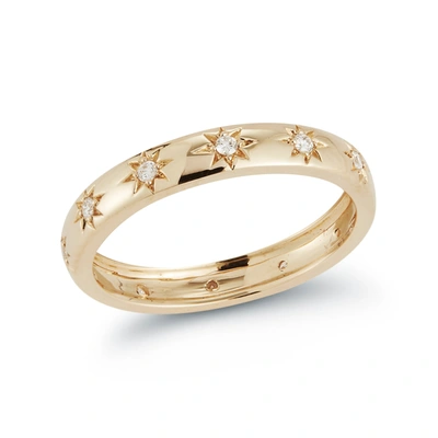 Dana Rebecca Designs Cynthia Rose Starburst Eternity Ring In Yellow Gold
