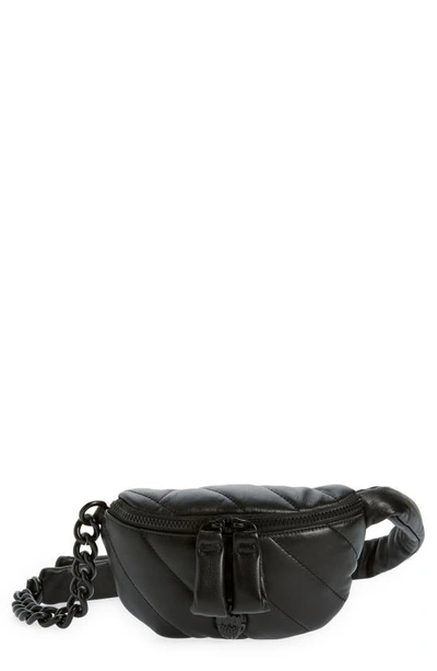 Kurt Geiger Small Soho Leather Belt Bag In Black