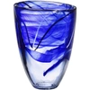 Kosta Boda Contrast Glass Vase In Blue