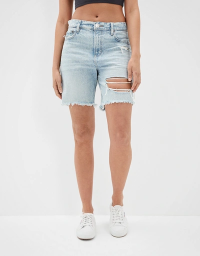 American Eagle Outfitters Ae Low-rise Denim Baggy Short In Blue