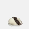 APATCHY LONDON THE MINI TASSEL STONE LEATHER PHONE BAG WITH TAN CHEETAH STRAP