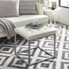 INSPIRED HOME LOGAN OTTOMAN