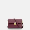 Apatchy London The Bloxsome Plum Leather Crossbody Bag In Pink