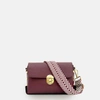 Apatchy London The Bloxsome Plum Leather Crossbody Bag In Pink