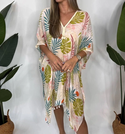 Pool To Party Vacay Kaftan In Multi