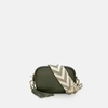 APATCHY LONDON THE MINI TASSEL OLIVE GREEN LEATHER PHONE BAG WITH OLIVE GREEN ARROW STRAP