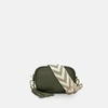 Apatchy London Olive Green Leather Crossbody Bag With Gold Chain Strap In Green