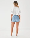 AMERICAN EAGLE OUTFITTERS AE NE(X)T LEVEL CURVY HIGH-WAISTED DENIM SHORT SHORT