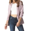 Tart Collections Kia Vegan Leather Solid Blazer In Pink Leather In Purple