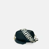 APATCHY LONDON THE MINI TASSEL BLACK LEATHER PHONE BAG WITH BLACK & STONE MAZE STRAP