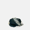 Apatchy London The Mini Tassel Black Leather Phone Bag With Black & Stone Maze Strap In Black