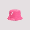 Jacquemus Ovalie Hat In Neon Pink
