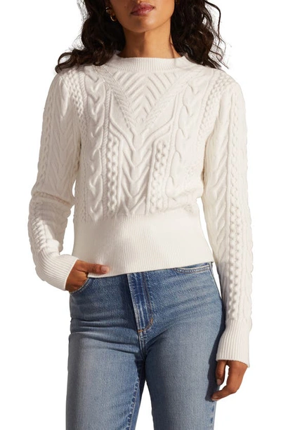 Favorite Daughter Women's Esther Cable-knit Fisherman Sweater In Ivory
