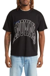 RENOWNED RENOWNED ARCH LOGO DOUBLE NECK GRAPHIC T-SHIRT