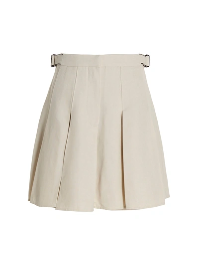 Brunello Cucinelli Pleated Skirt In White