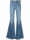 STELLA MCCARTNEY STELLA MCCARTNEY LOGO DETAILED FLARED JEANS