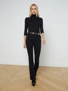 L Agence Selma High Rise Sleek Baby Bootcut Pants In Noir