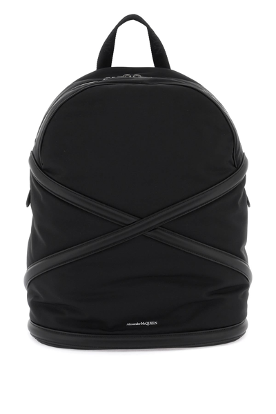 Alexander Mcqueen Harness Backpack Men In Black