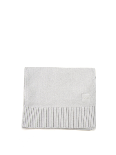 Hugo Boss Akaio-scarf Scarf In Grey