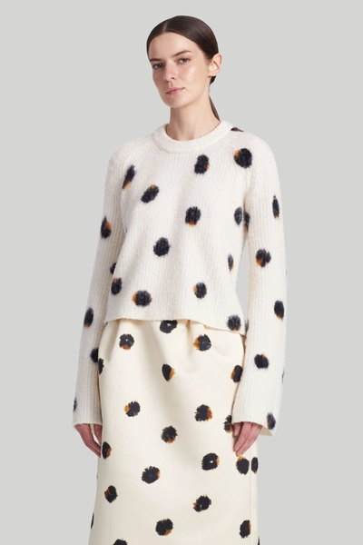 Altuzarra 'whitmore' Sweater In Ivory Irregular Dots