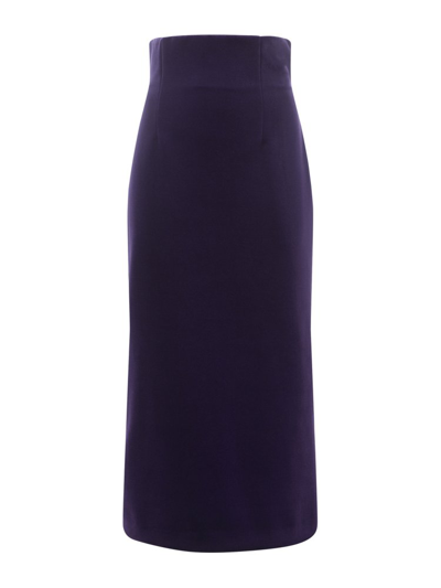 Philosophy Di Lorenzo Serafini High Waist Pencil Skirt In Purple