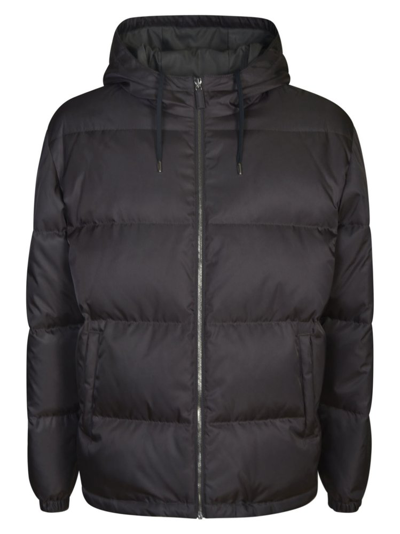 Prada Classic Fitted Padded Jacket In Grey