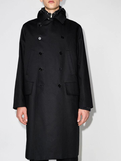 Pre-owned Jil Sander Ss21  Double-breasted Trench Coat 46 In Black