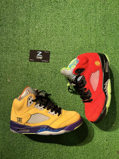 Pre-owned Jordan Nike Jordan 5 What The Shoes In Red/yellow