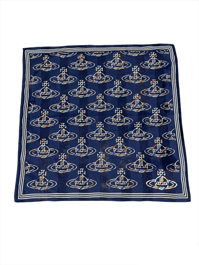 Pre-owned Vivienne Westwood Fullprint Handkerchief In Blue