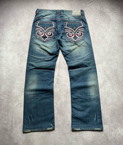 Pre-owned Affliction X Jnco Crazy Baggy Chrome Hearts Style Pre-owned Affliction X Jnco Crazy Baggy Chrome Hearts Style