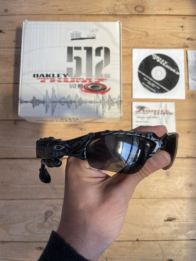 Pre-owned Oakley 2000 Tribal Thump 512mb Black Iridium Sunglasses