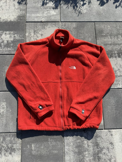 Pre-owned Outdoor Life X The North Face Tnf The North Face Full Zip Fleece Sweatshirt / Jacket Drill In Orange