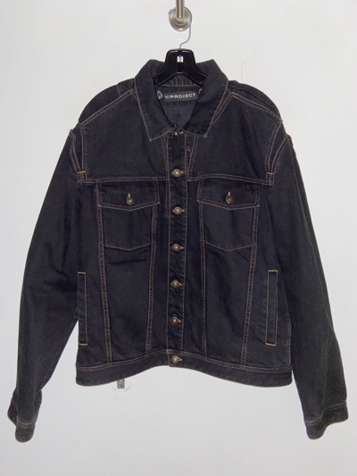 Pre-owned Avant Garde Yproject Deconstructed Denim Trucker Jacket Double Layer In Black