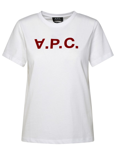 Apc A.p.c. Logo Printed Crewneck T In White