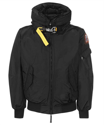 Parajumpers Zip-up Hooded Padded Jacket In Black