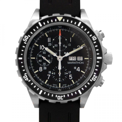 Pre-owned Marathon Csar Watch Automatic Pilots Chronograph Val 7750, 46mm, W/ Warranty