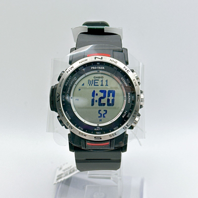 Pre-owned Casio Pro Trek Prw-35-1ajf Climber Digital Watch Men Solar Atomic Triple Sensor