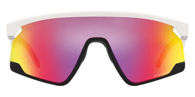 Pre-owned Oakley Bxtr Oo9280 Sunglasses Unisex Matte White / Prizm Road Mirrored