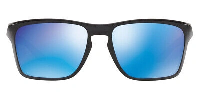 Pre-owned Oakley Oo9448 Sunglasses Men Black Rectangle 57mm 100% Authentic In Sapphire Iridium