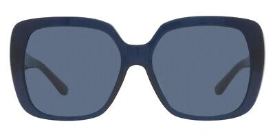 Pre-owned Tory Burch Ty7112um Sunglasses Milky Navy Solid Navy 57mm 100% Authentic