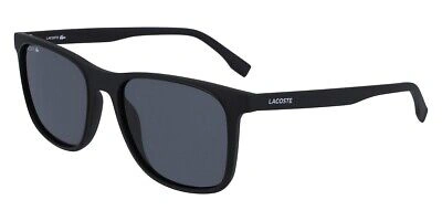Pre-owned Lacoste L882s Sunglasses Men Black Rectangle 55mm 100% Authentic